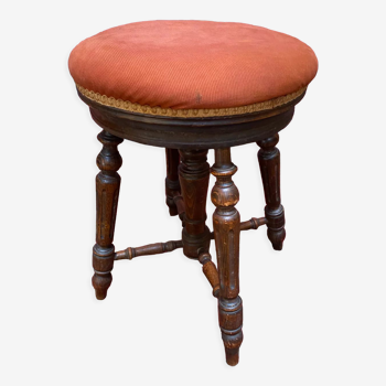 Tabouret de piano ancien, années 1920