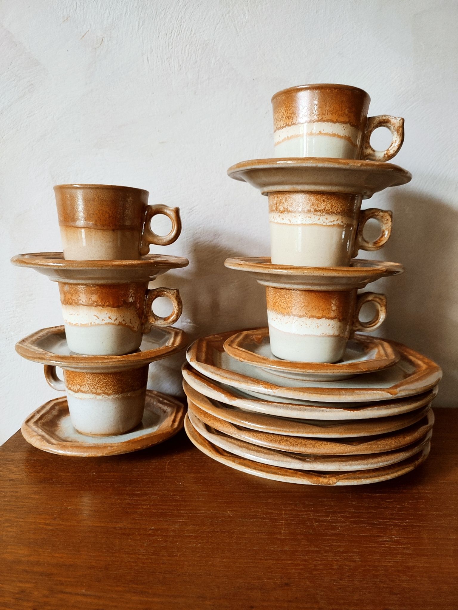 Coffee service and dessert in stoneware west Germany