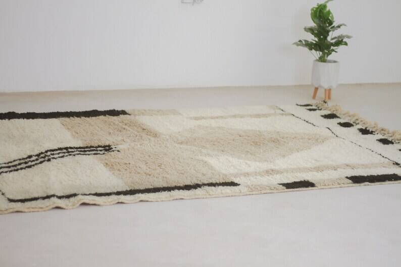 White Moroccan Rug - Modern Living Room Rug 150/250cm