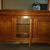 Buffet bois massif merisier avec miroir mural