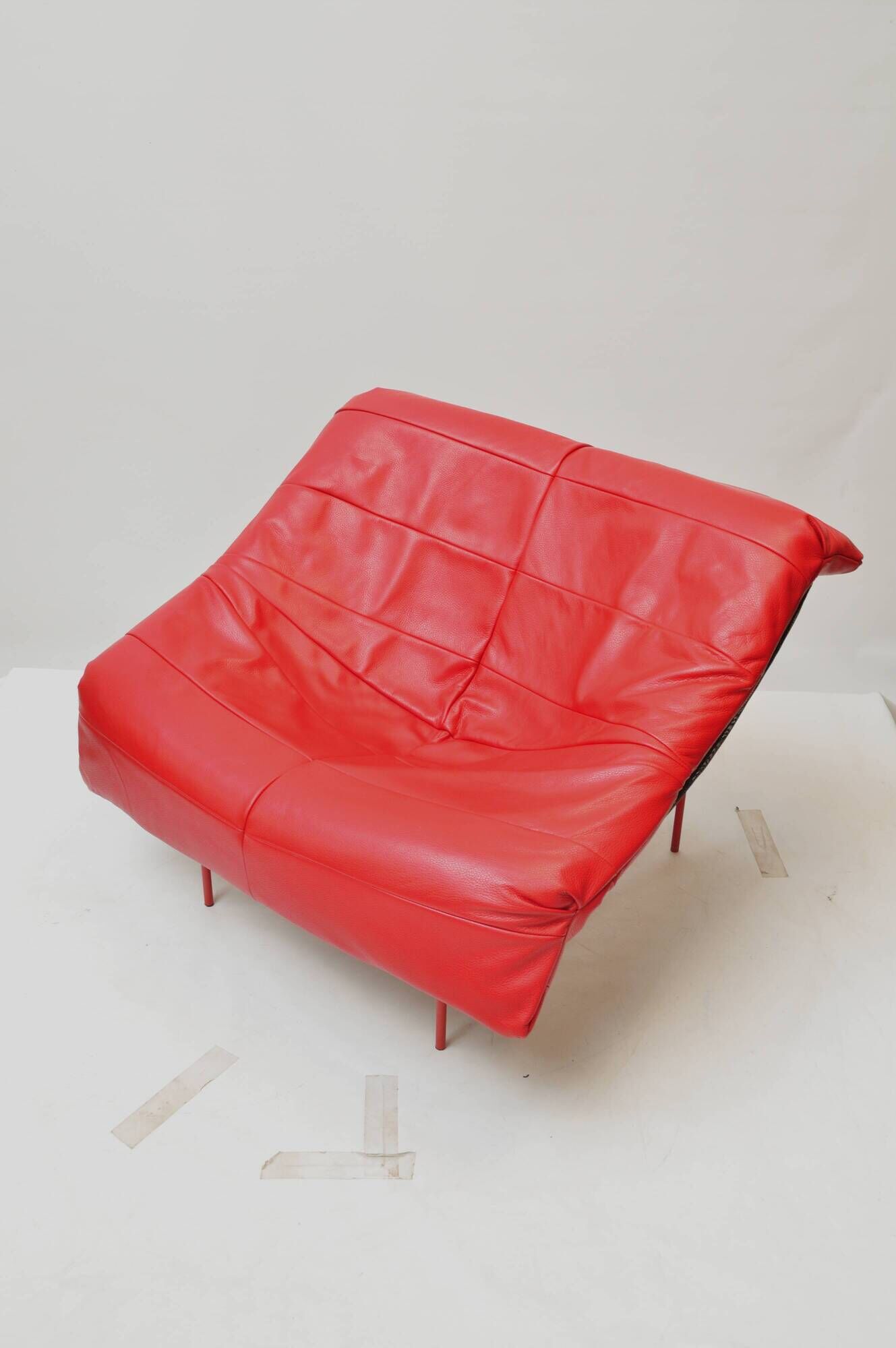 Vintage Montis Butterfly lounge chair by Gerard van den Berg in red leather
