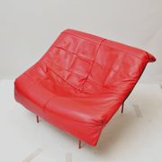 Vintage Montis Butterfly lounge chair by Gerard van den Berg in red leather