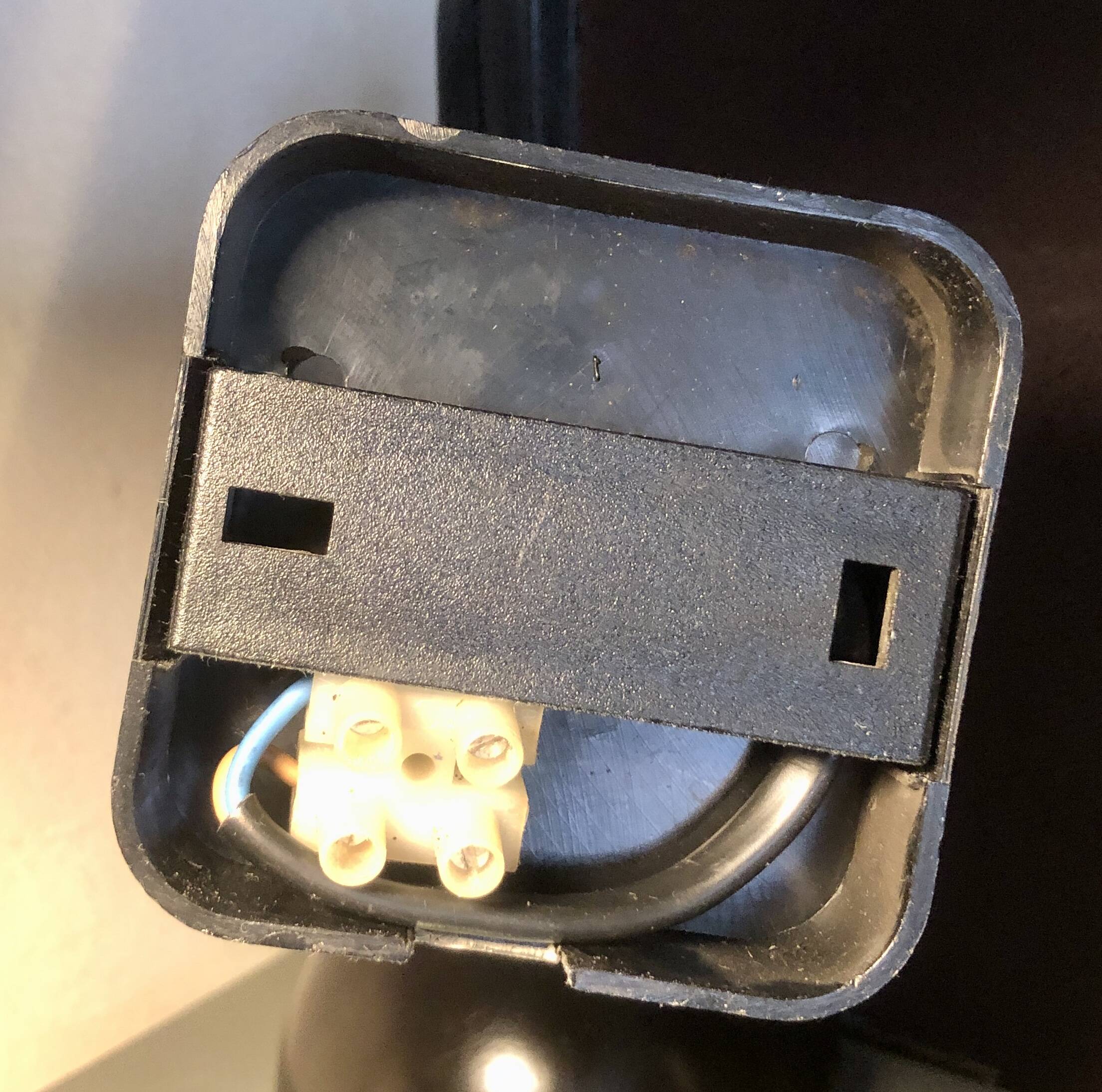 Black lacquered metal spotlight