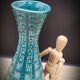 Vase style West Germany braided green 3458