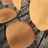 4 vintage faux leather chairs