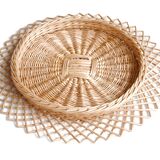 Wicker sun dish, 70s