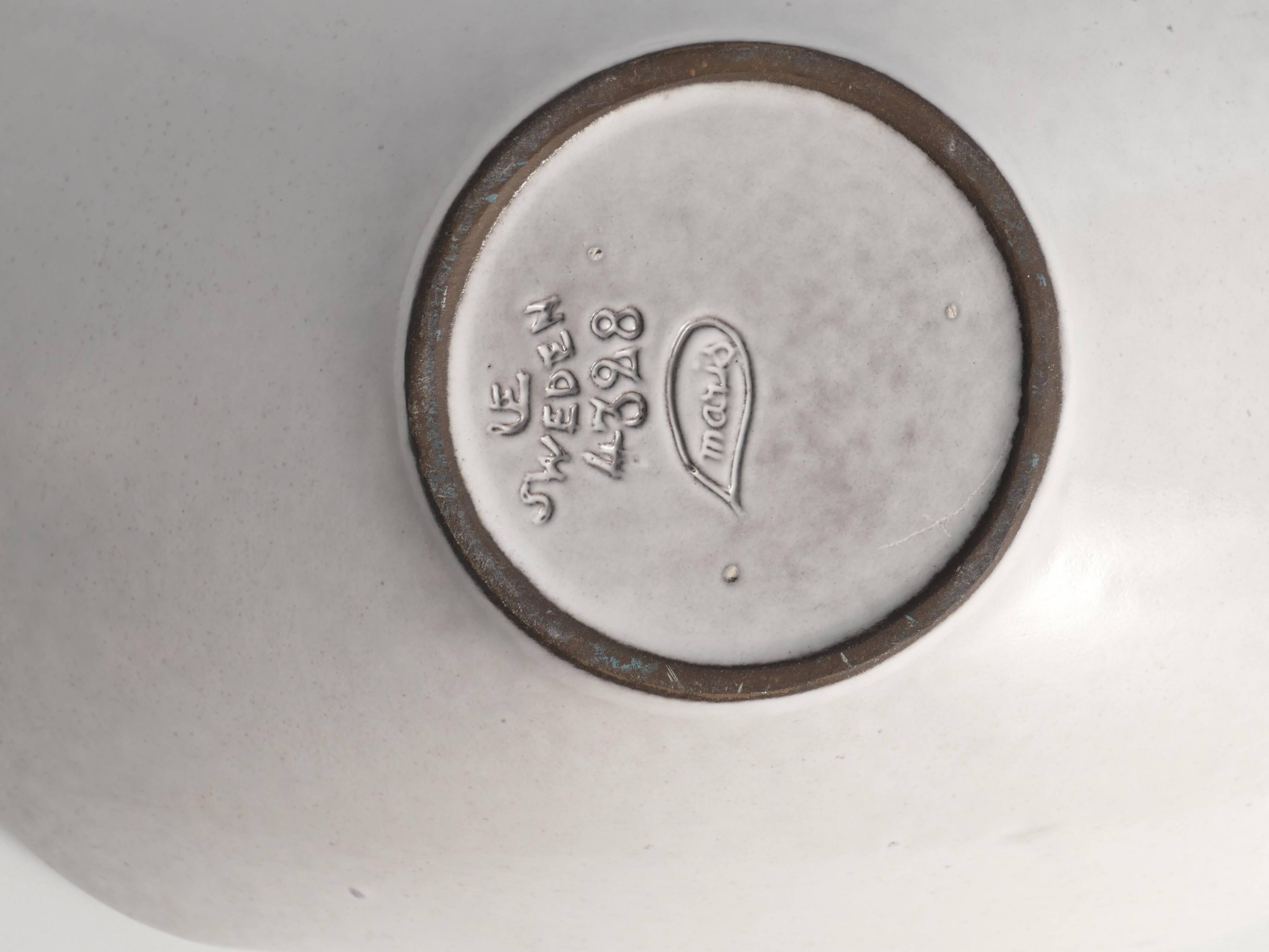 Mid-Century Ceramic Bowl "Ax" by Mari Simmulson for Upsala Ekeby, Sweden 1950s