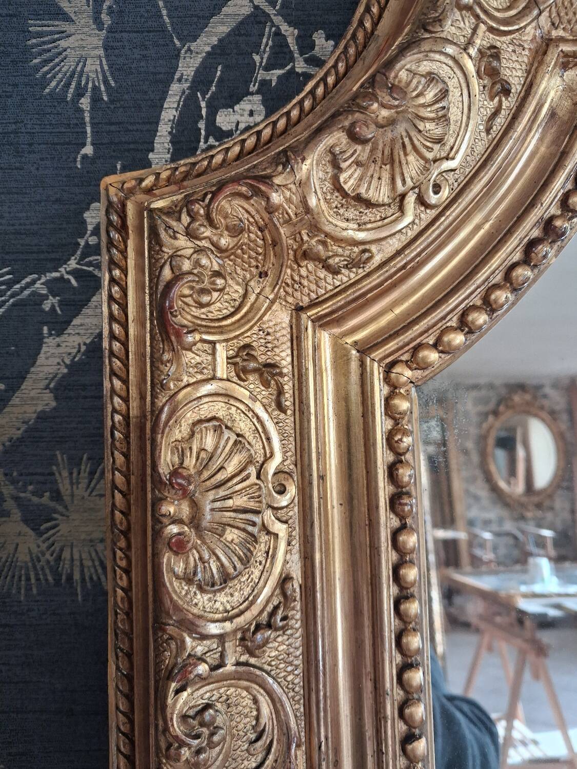 19th century mirror inspired by Louis XV style, 181 x 115
