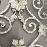 1 de 3 xxl 73cm blanc Métal Florentiner Applique murale de théâtre, Italie, années 1970