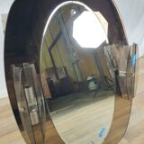 Miroir de salle de bain vintage en acier