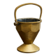 Art Deco brass waste bin with handle, early 20th century