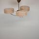 Art Deco Chrome and Pink Glass Chandelier, 1930's, Czechoslovakia