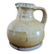 Eric Astoul (Born in 1954) in La Borne - Yellow enamelled stoneware pitcher