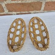 Paire de petites corbeilles panières bambou