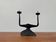 Brutalist wrought iron candlestick from the mid-century by David Palombo, 1960s.