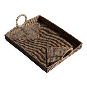Panier artisanal asiatique rectangulaire