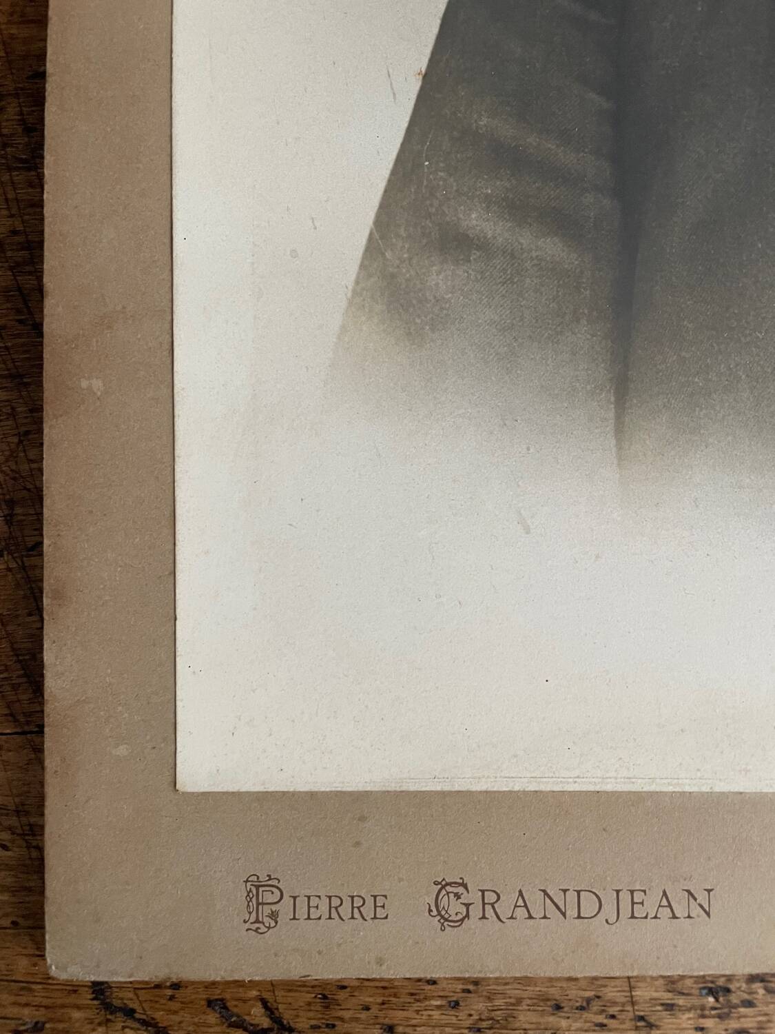 Pair of 19th century portrait photos by Pierre Grandjean