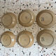 6 deep plates in stoneware