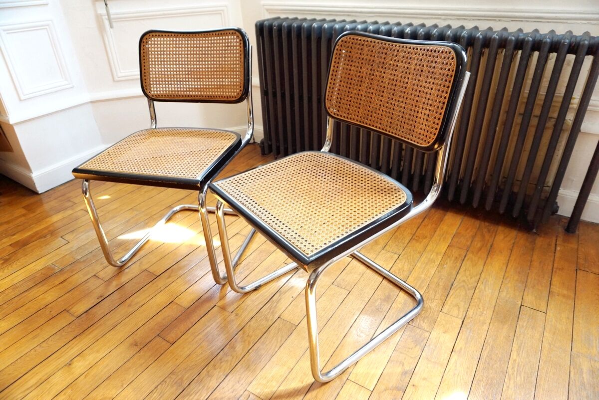 Pair of Cesca B32 chairs by Marcel Breuer