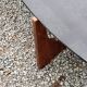 Designer coffee table by Hugues Poignant in rosewood and smoked glass from the 70s