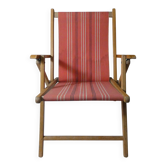1950s folding chair in Chilean deck chair style