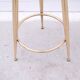 Pair of brass and leather stools, Italy 1960