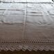 Old linen tablecloth 170 x 165 hand embroidered