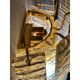 Set of Two Contemporary Opalino Strips “Listelli” Murano Glass Gold Wall Sconces