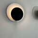 Pair of vintage "Cirkle" wall lights in black and white lacquered metal, Denmark 1970