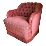 Upholstered toad armchair