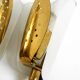 Beautiful large Mid Century Modern wall lamp made of brass and glass