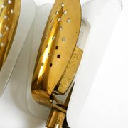 Beautiful large Mid Century Modern wall lamp made of brass and glass