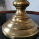 Brass lamp and mother-of-pearl lampshade circa 1970/80