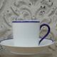 6 cups Haviland Limoges for Rochas blue fillet