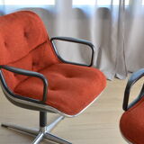 Pair of chairs by Charles Pollock, 1st edition Knoll