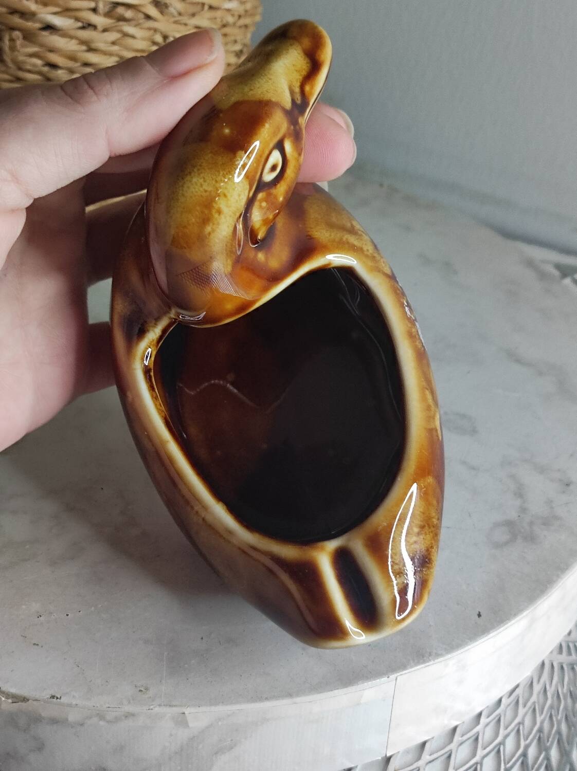 Ceramic duck ashtray