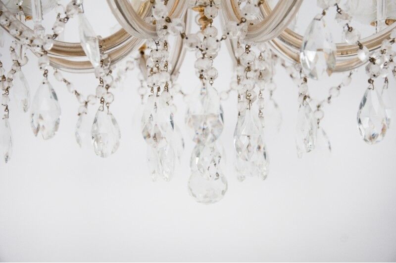 Crystal chandelier, Western Europe, mid-20th century.