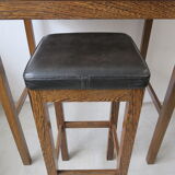 Secretary desk with stool in macasar from the 60s