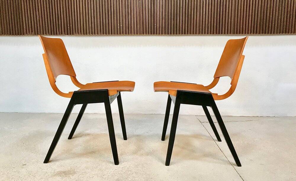 Model P7 Stackable Dining Chairs by Roland Rainer for Pollak, Set of 6