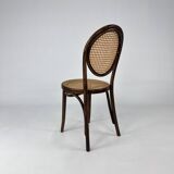 Set of 6 Zpm Radomsko Bentwood and Cane Dining Chairs, 1970s