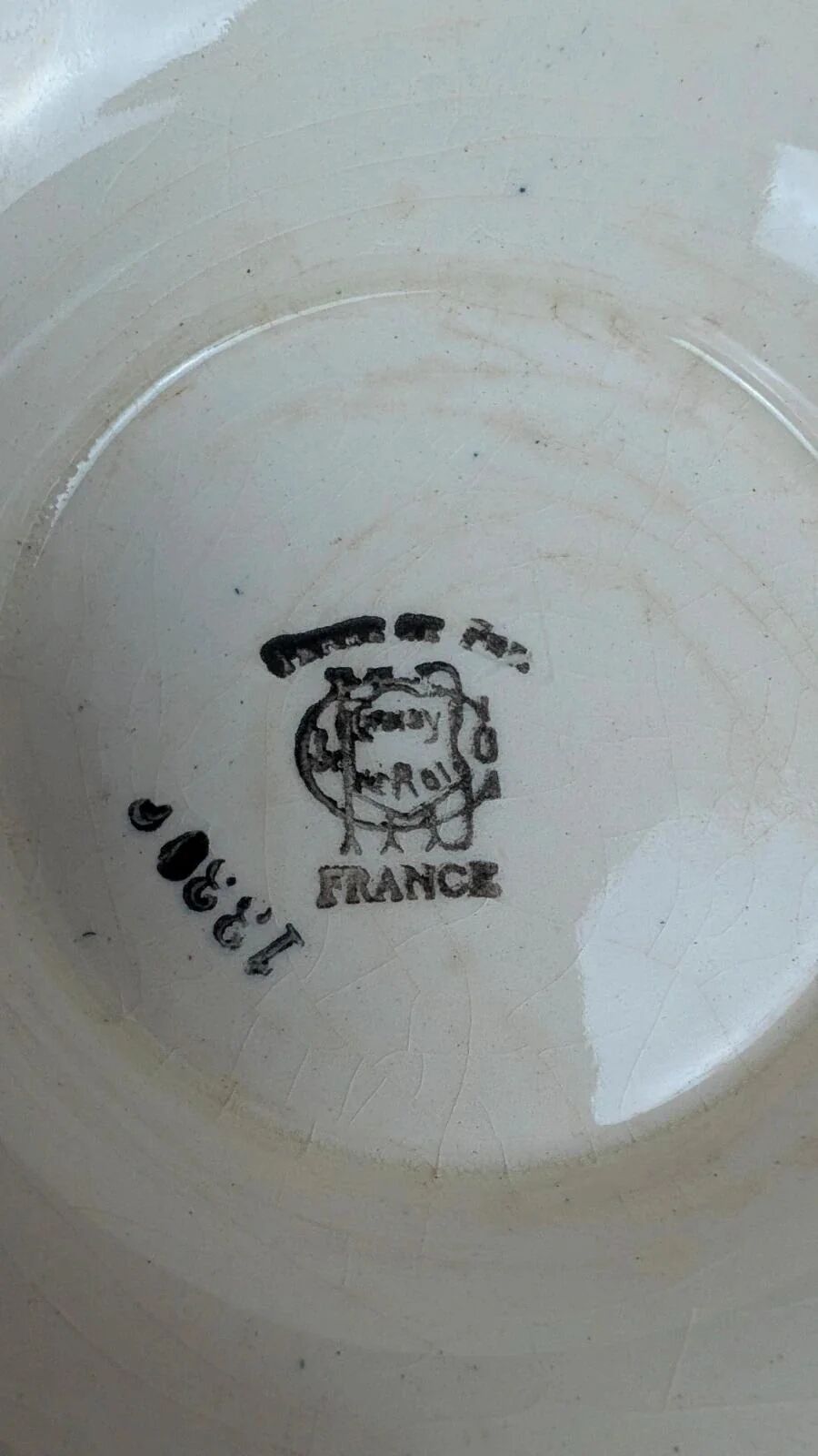 Antique compote dish in ironstone – Choisy-le-Roi