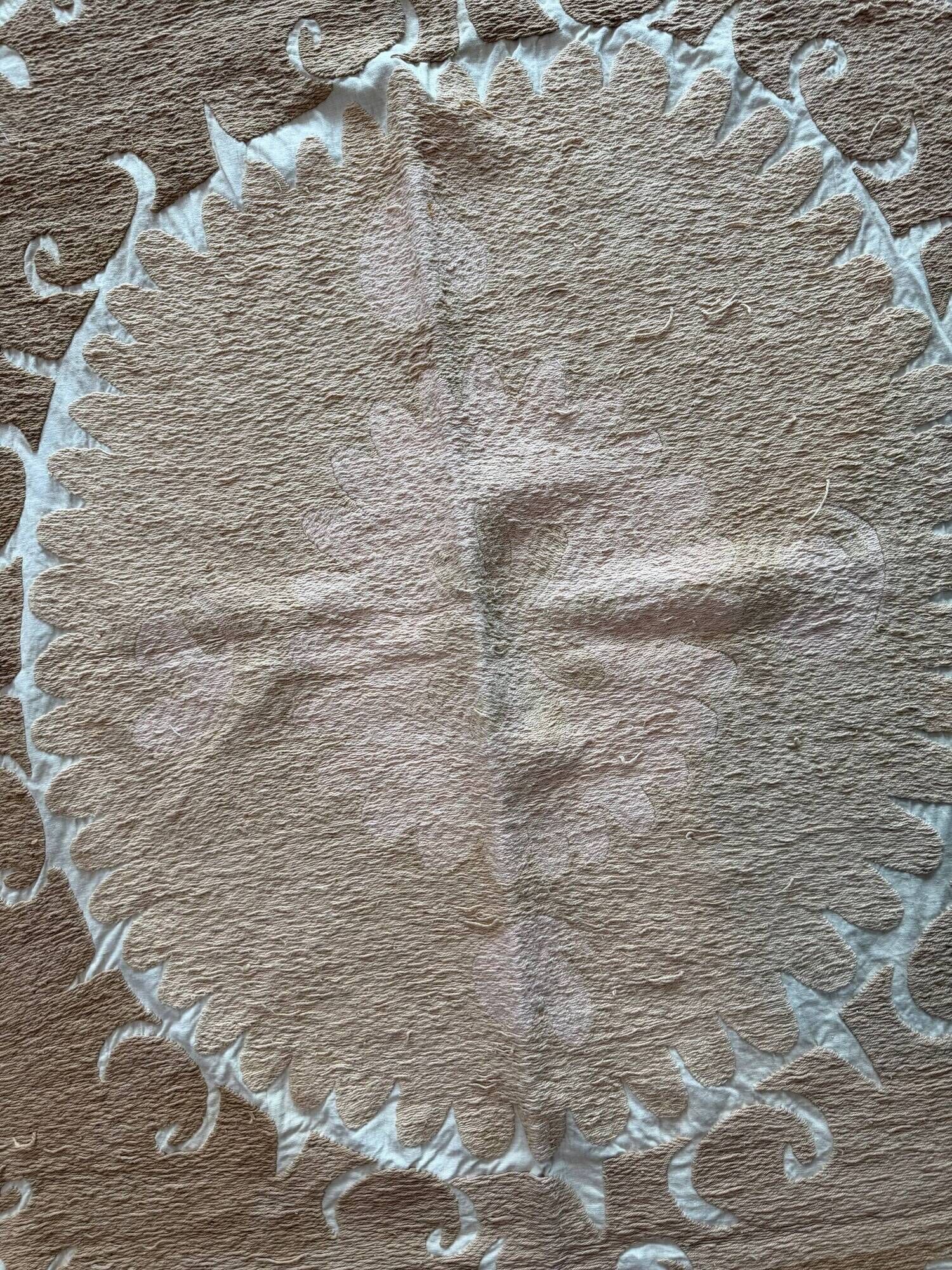 Vintage hand-embroidered tablecloth 132x140 cm
