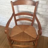 Straw seated chair