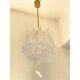 Contemporary Glass "Sella" Chandelier With Gold 24k Metal Fram