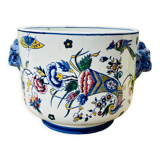 Earthenware cover pot of Gien XIXth