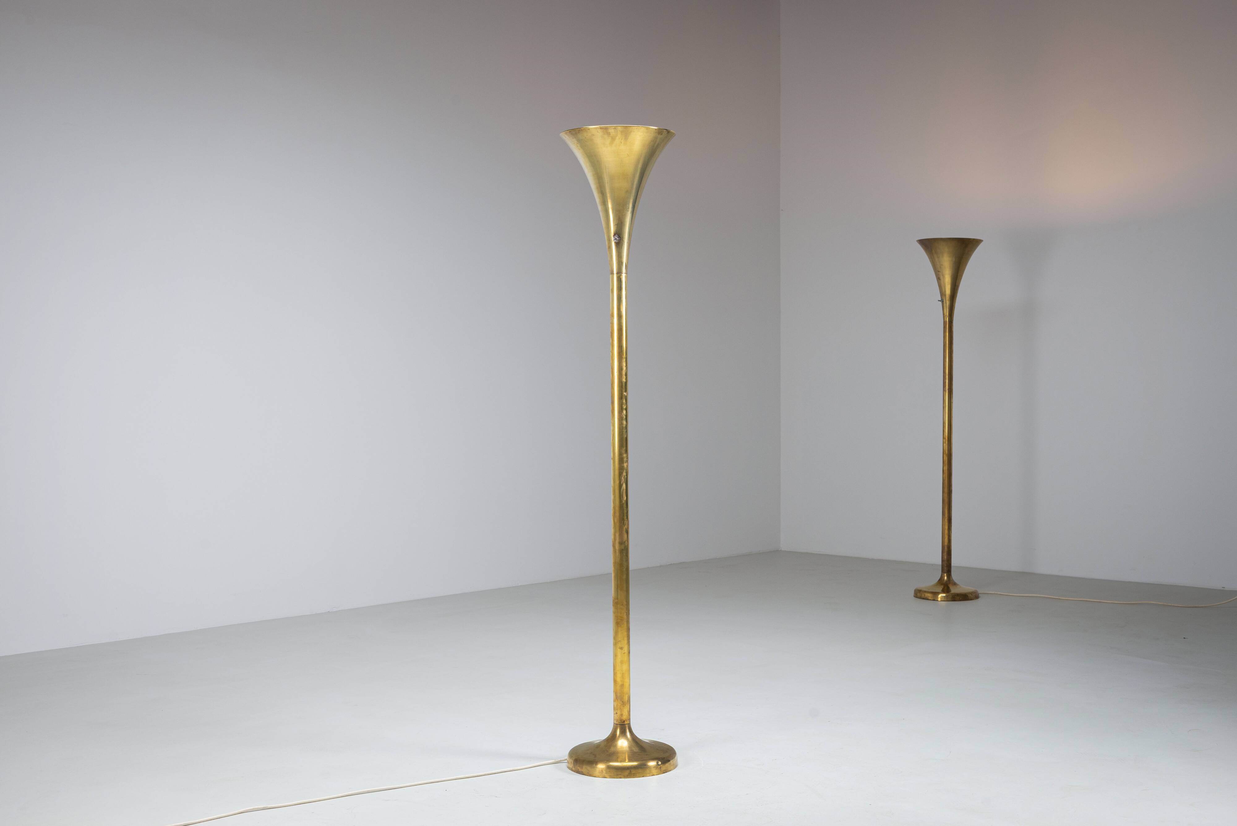 Brass ''Luminator'' floor lamp by Marcello Piacentini
