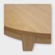Vintage Round Oak Dining Table with Butterfly Extension 1960s Denmark