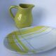Yellow pitcher bird earthenware Vercor light relief