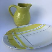 Yellow pitcher bird earthenware Vercor light relief