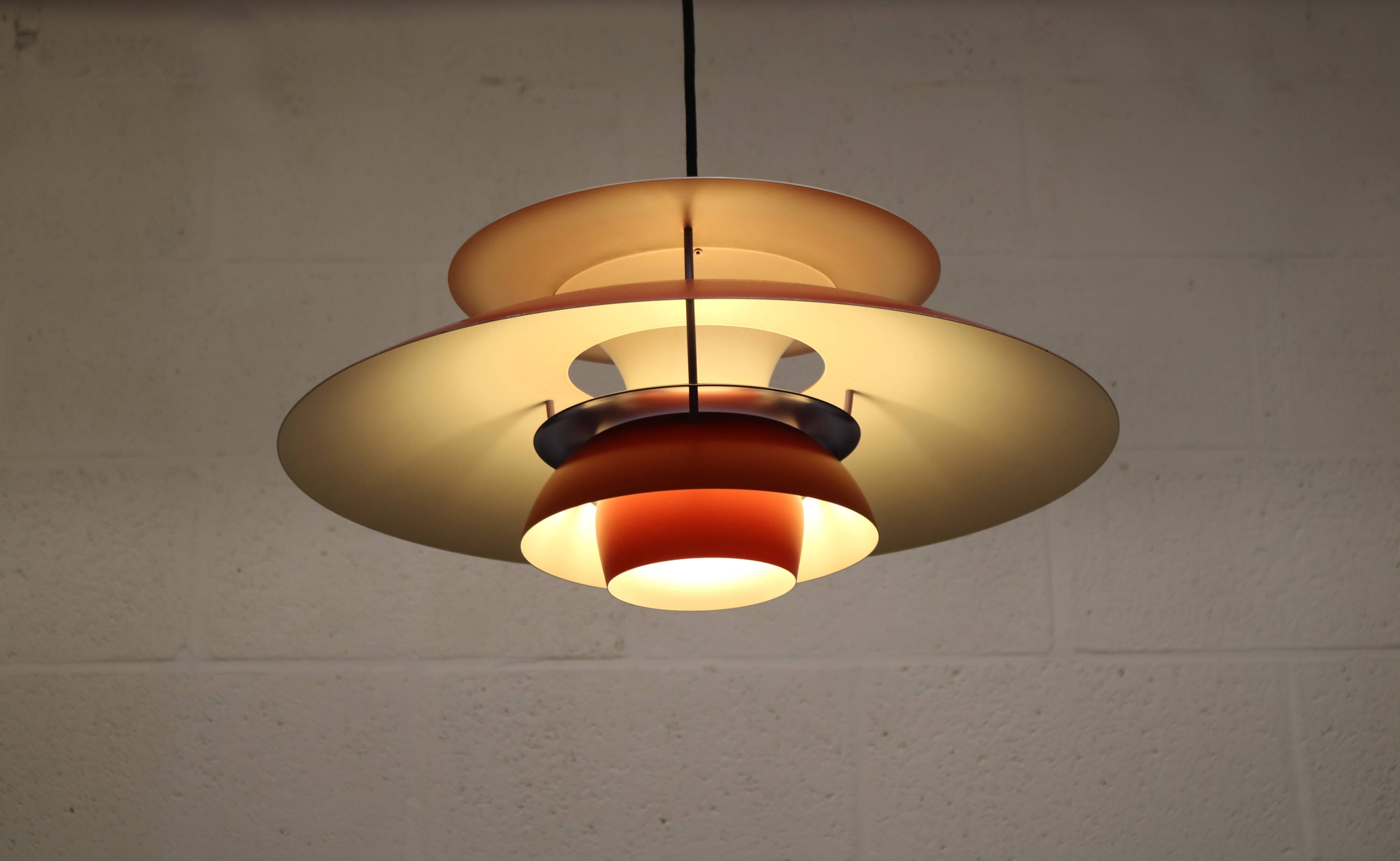 The genuine Danish item - PH5 pendant - original red colour - Louis Poulsen -